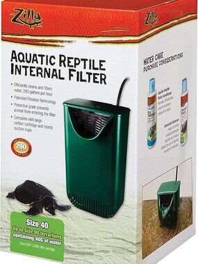 Zilla Aquactic Pet Reptile Internal Water Filter 40 Gallons of Water Aquarium